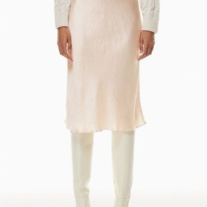 Aritzia Babaton Slip Satin Midi Skirt Denude Size 6 NWT